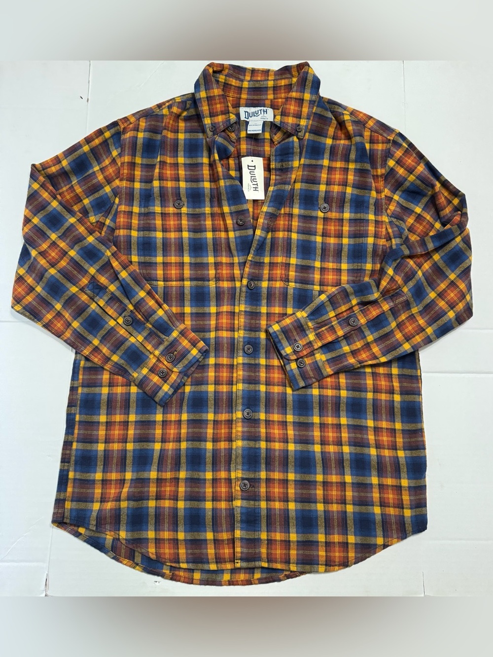 Duluth Trading Co Men's Free Swingin' Flannel Relaxed Fit Shirt Size M